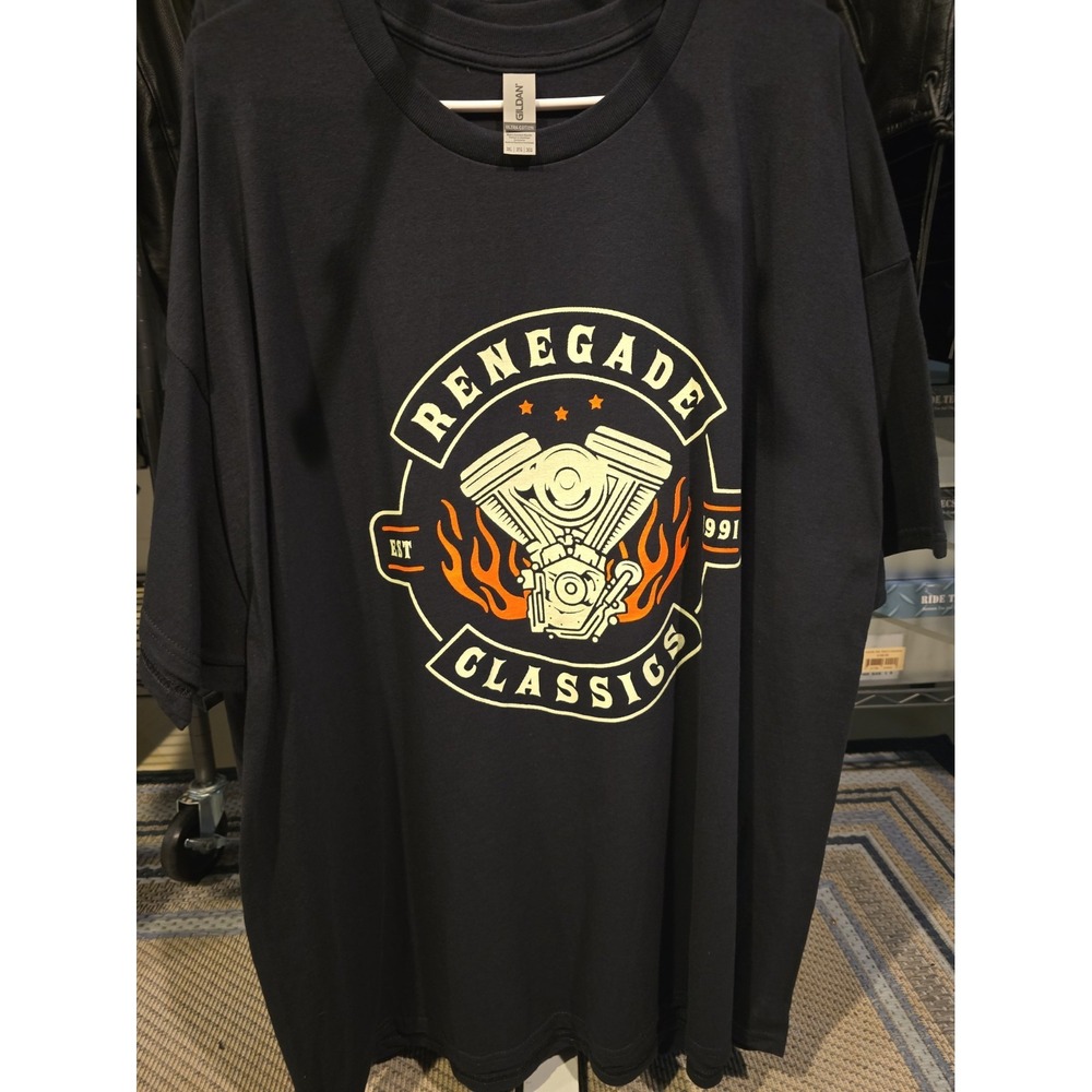 Renegade Black Tshirt Short Sleeve Cotton New 3XLarge